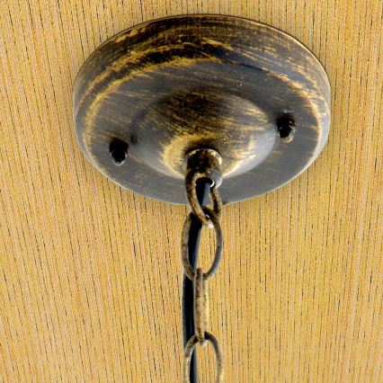 TAVERNA kültéri függesztett lámpa 1xE27/60W/230V IP23 bronz/patina