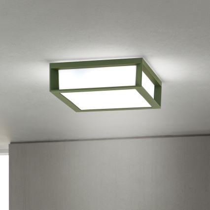 HENRY kültéri lámpa, 2×E27, 15 W, 230 V, 26×26 cm, IP44, zöld