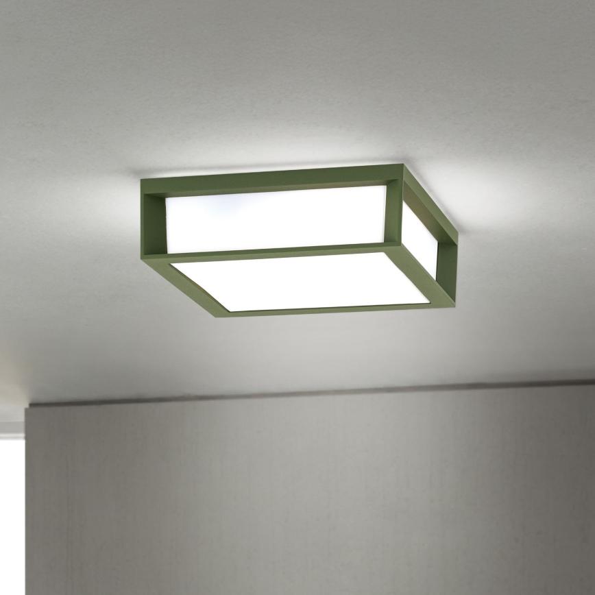 HENRY kültéri lámpa, 2×E27, 15 W, 230 V, 26×26 cm, IP44, zöld