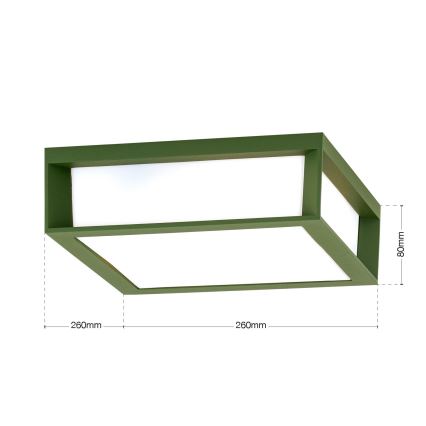 HENRY kültéri lámpa, 2×E27, 15 W, 230 V, 26×26 cm, IP44, zöld