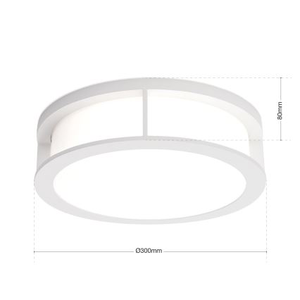 Kültéri lámpatest HENRY 2xE27/15W/230V átmérő 30 cm IP44 fehér