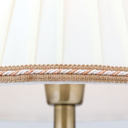 Asztali lámpa TONIA 1xE27/60W/230V átm. 30 cm fehér/bronz