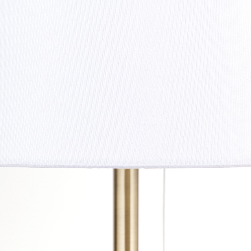 Asztali lámpa USB porttal LUDWIG 1xE27/40W/230V 50 cm fehér/arany