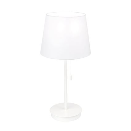 Asztali lámpa USB porttal LUDWIG 1xE27/40W/230V 50 cm fehér