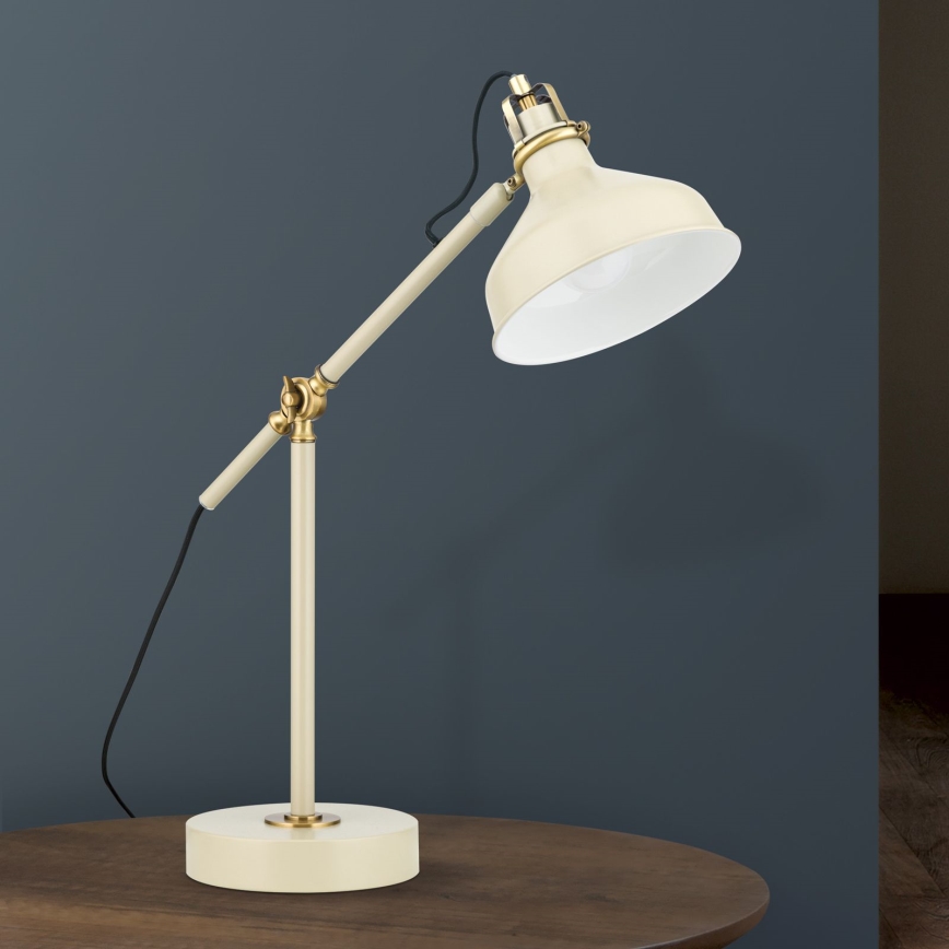 Asztali lámpa SCHILLER 1xE27/40W/230V krémes/bronz
