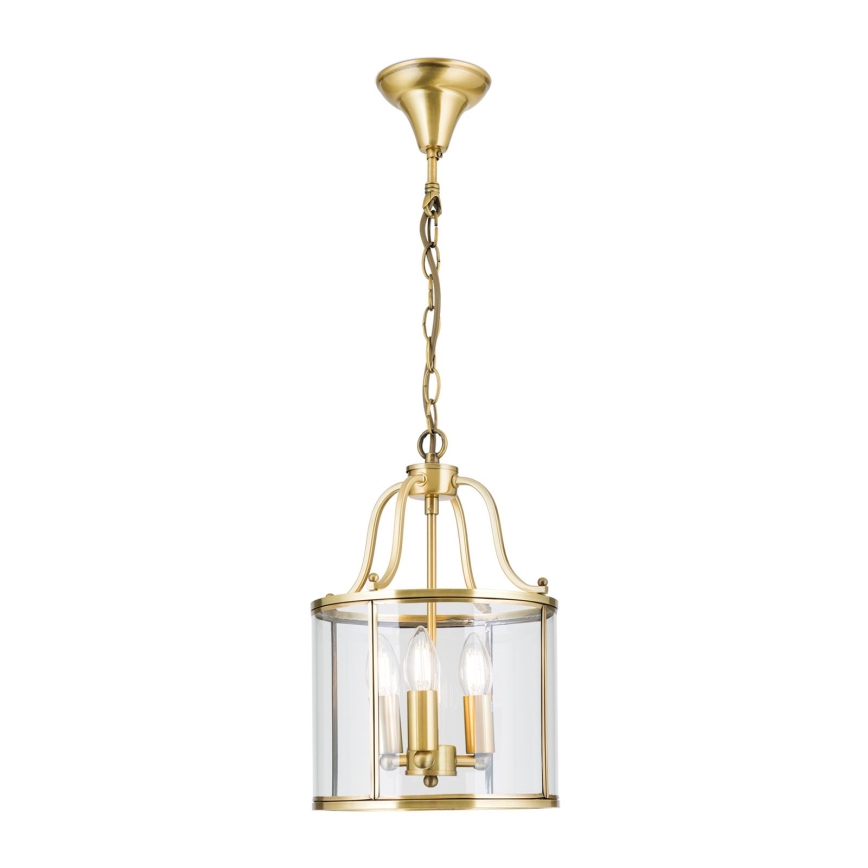 BRUNO láncos csillár 3xE14/40W/230V, átmérő 25 cm, aranyszínű