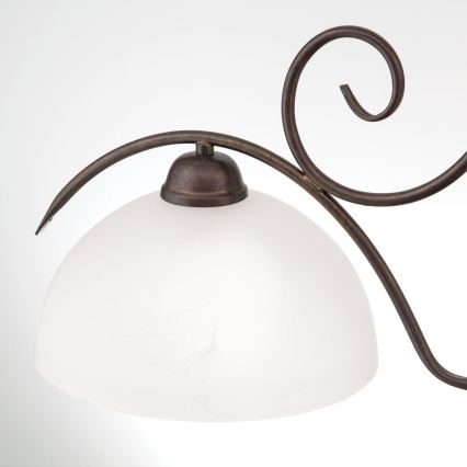 Láncos csillár RULA 2xE27/40W/230V fehér/bronz