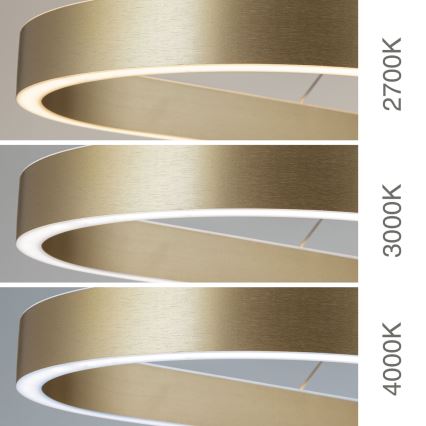 LED csillár kábelen CARRARA LED/80W/230V 2700/3000/4000K aranyszínű