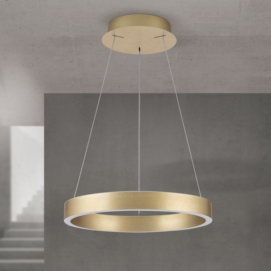 Fényerőszabályozható LED csillár kábelen KOLK LED/40W/230V 2700/3000/4000K átm. 40 cm arany