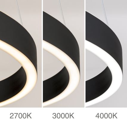 KOLK LED dimmelhető kábeles csillár LED/40W/230V 2700/3000/4000K Ø 40 cm fekete