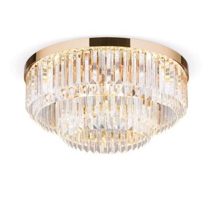 LED Dimmeres kristály mennyezeti lámpa PRISM LED/80W/230V átmérő 55 cm 24K arany
