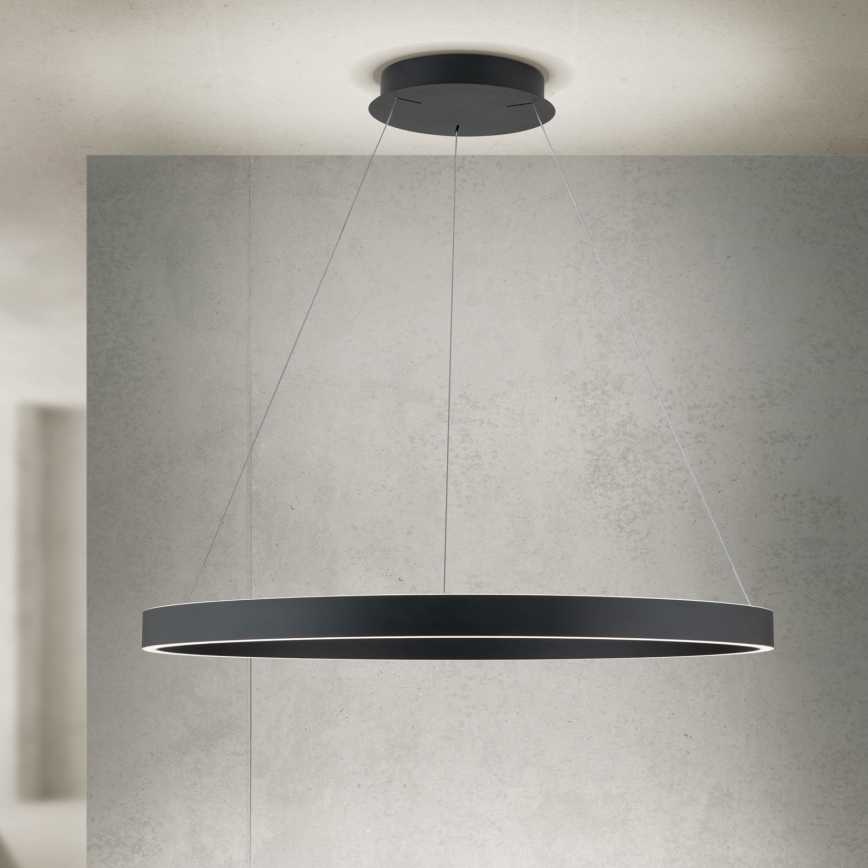 LED dimmelhető kábelen függesztett csillár KOLK LED/80W/230V 2700/3000/4000K átm. 80 cm fekete