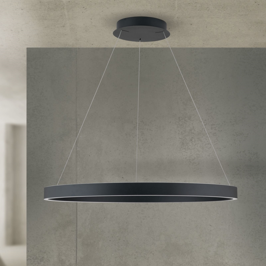 LED dimmelhető kábelen függesztett csillár KOLK LED/80W/230V 2700/3000/4000K átm. 80 cm fekete