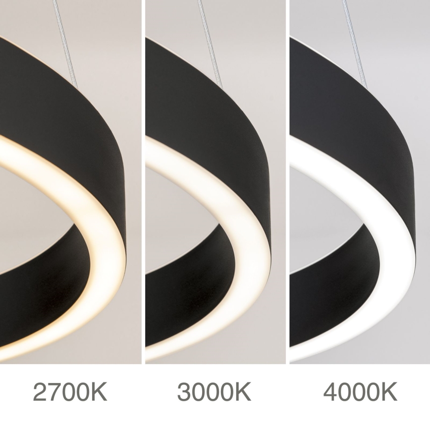 LED dimmelhető kábelen függesztett csillár KOLK LED/80W/230V 2700/3000/4000K átm. 80 cm fekete