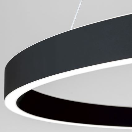 LED dimmelhető kábelen függesztett csillár KOLK LED/80W/230V 2700/3000/4000K átm. 80 cm fekete