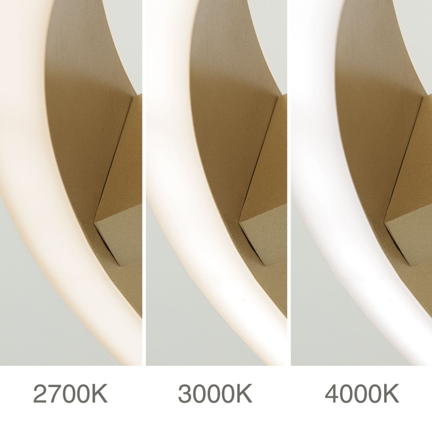 LED mennyezeti lámpatest KOLK LED/40W/230V 2700/3000/4000K átm. 40 cm arany