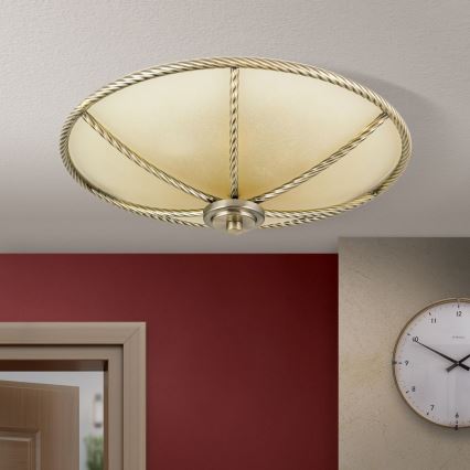 Mennyezeti lámpa MAURO 3xE27/60W/230V átm. 42 cm bronz