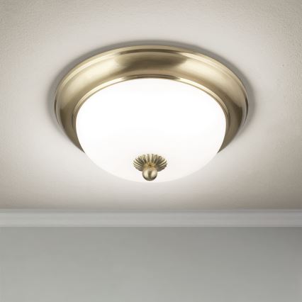 Mennyezeti lámpatest EMPIRA 2xE14/40W/230V, átmérő 26,5 cm, sárgaréz