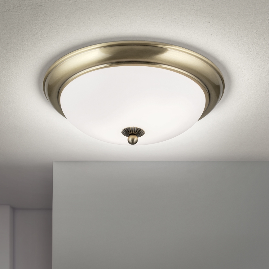 Mennyezeti lámpa EMPIRA 2xE27/40W/230V átmérő 35,5 cm bronz