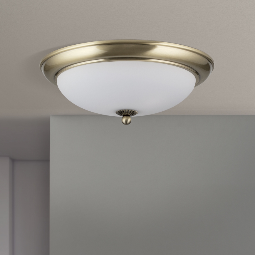 Mennyezeti lámpa EMPIRA 2xE27/40W/230V átmérő 35,5 cm bronz
