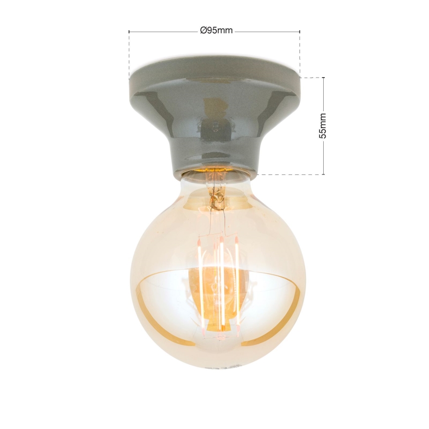 Mennyezeti lámpa FROST 1xE27/60W/230V szürke