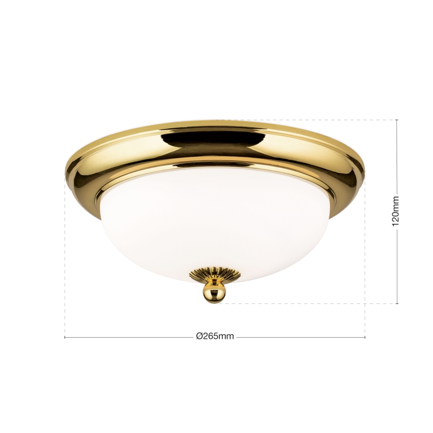 Mennyezeti lámpatest EMPIRA 2xE14/40W/230V, átm. 26,5 cm, arany
