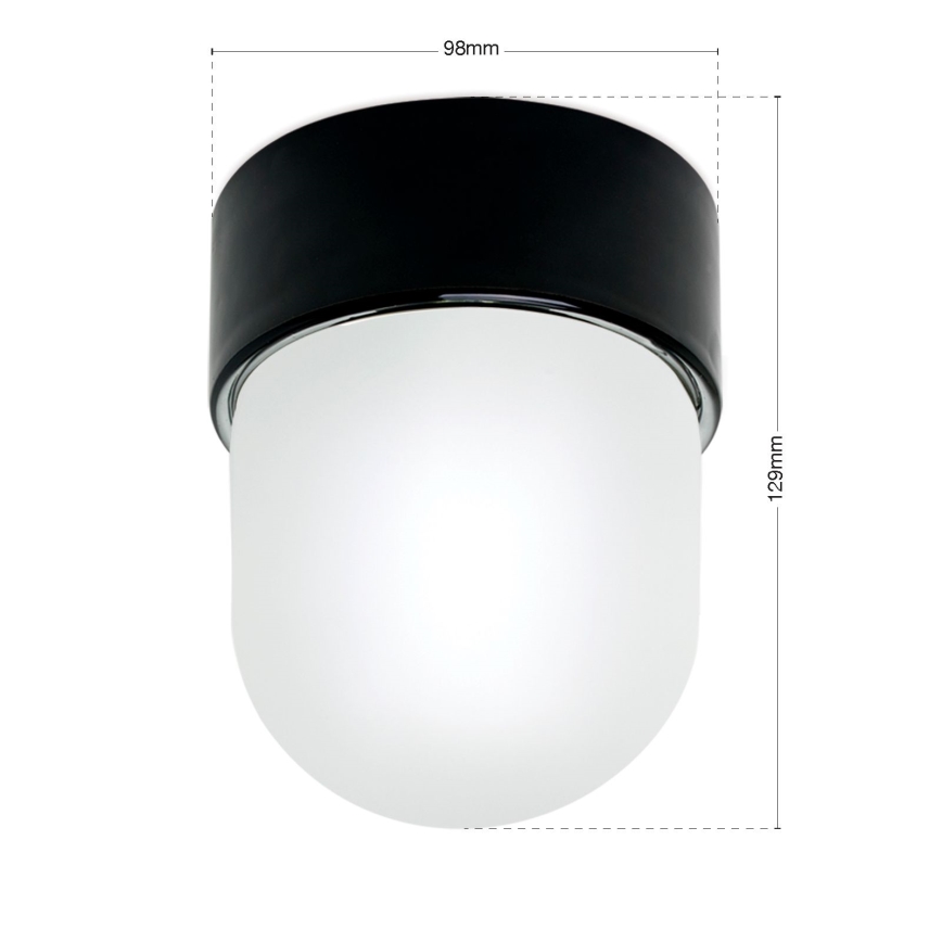 Mennyezeti lámpa OSTIA 1xE27/40W/230V átmérő 9,8 cm fekete