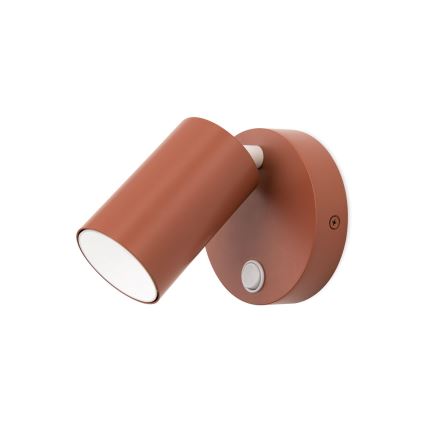 PENN fali spotlámpa 1xGU10/13W/230V téglavörös