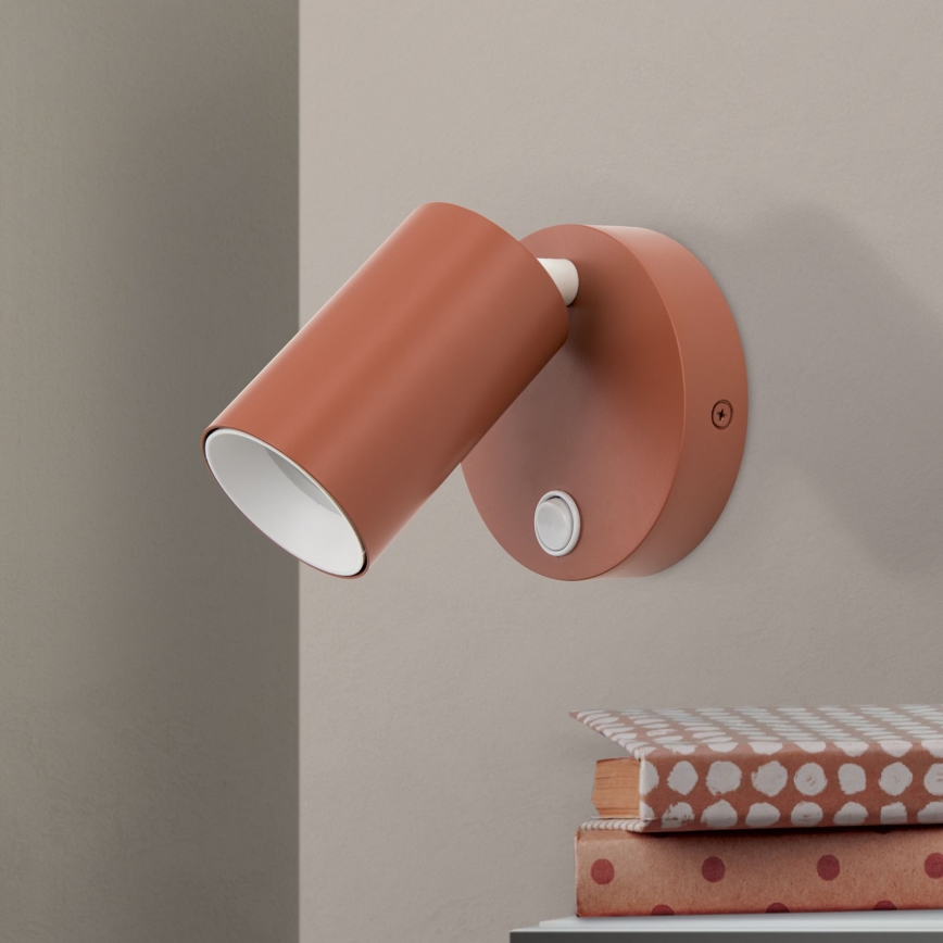 PENN fali spotlámpa 1xGU10/13W/230V téglavörös