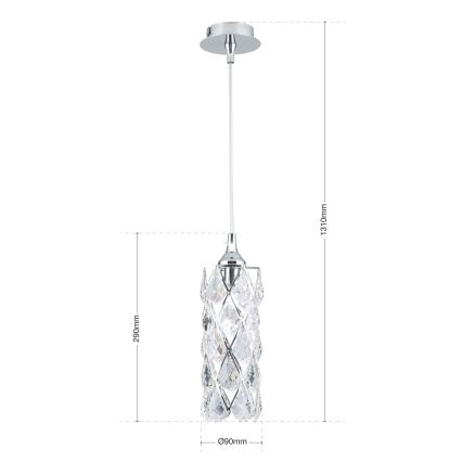 Kábeles csillár RITA 1xG9/40W/230V fényes króm