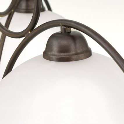 RULA láncos csillár 3xE27/40W/230V Ø 70 cm fehér/bronz
