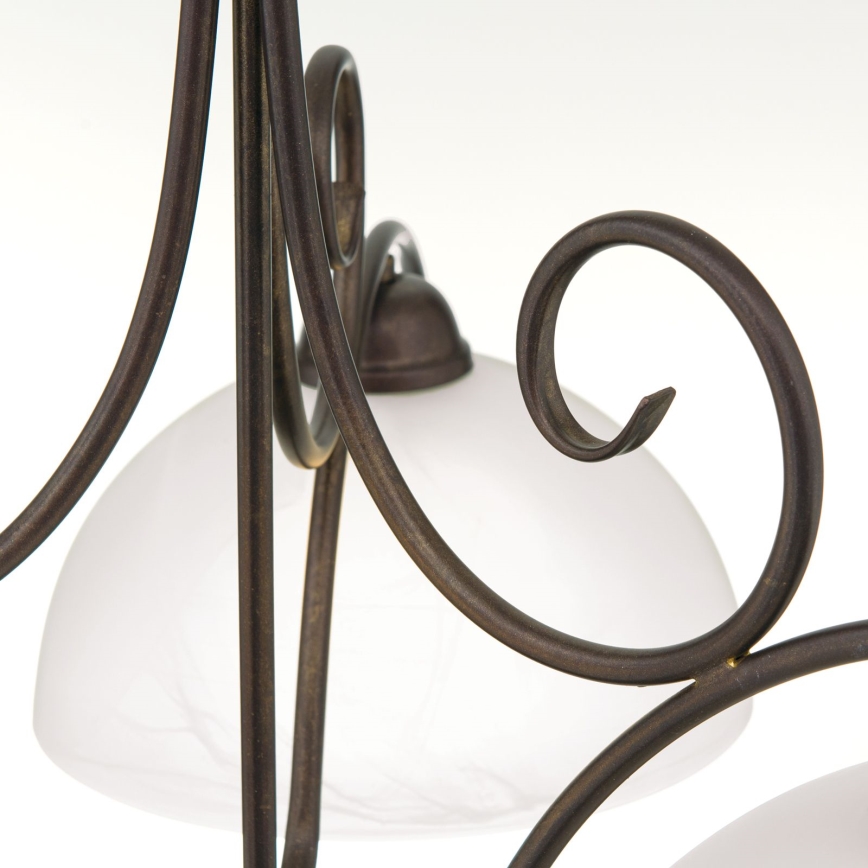RULA láncos csillár 3xE27/40W/230V Ø 70 cm fehér/bronz