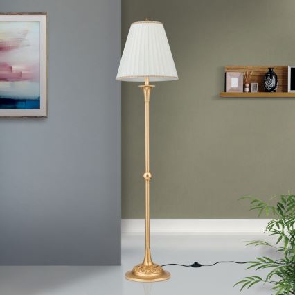 Állólámpa FONSA 1xE27/60W/230V fehér/arany