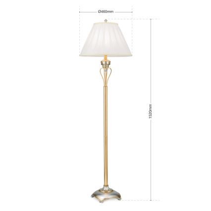 Állólámpa TIZIA 1xE27/60W/230V fehér/arany/patinás