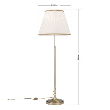 Állólámpa TONIA 2xE27/60W/230V 154 cm fehér/bronz