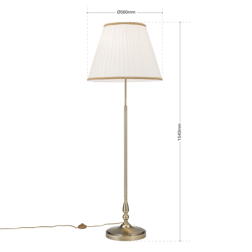 Állólámpa TONIA 2xE27/60W/230V 154 cm fehér/bronz