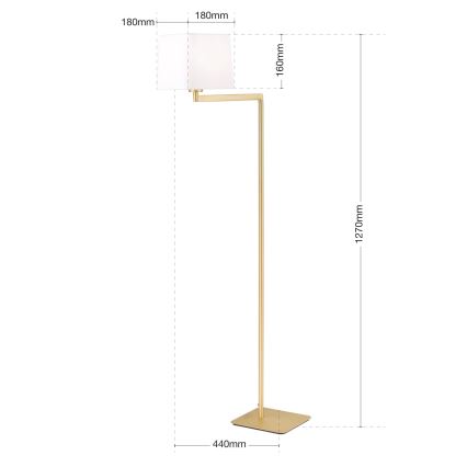 Állólámpa CARLTON 1xE27/40W/230V fehér/arany