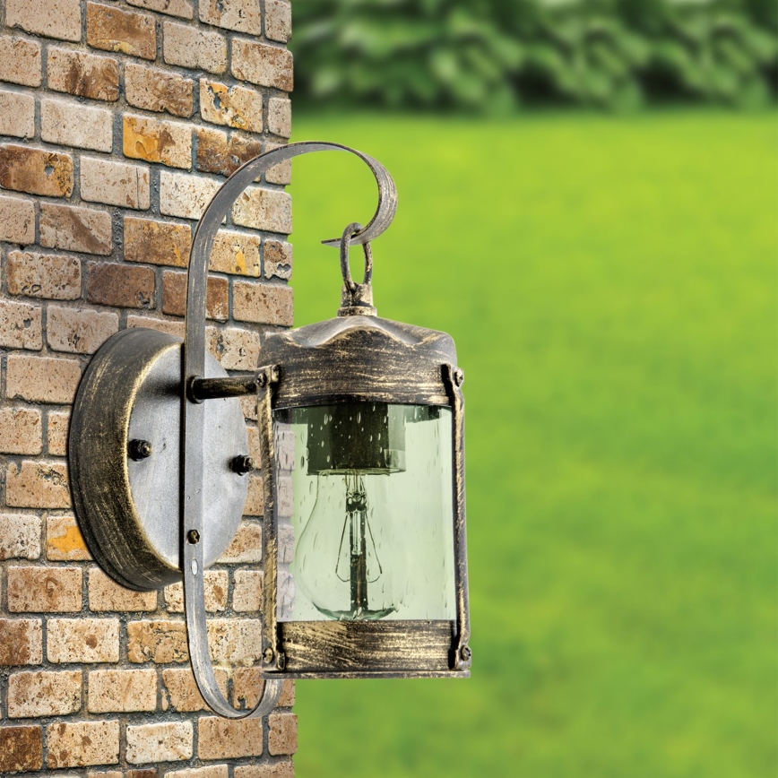 Kültéri fali lámpa TAVERNA 1xE27/60W/230V IP23 bronz/patina