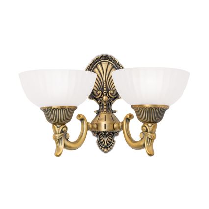Fali lámpa ROCCA 2xE27/60W/230V bronz/fehér