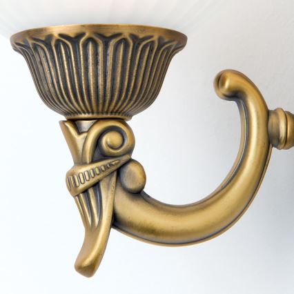 Fali lámpa ROCCA 2xE27/60W/230V bronz/fehér