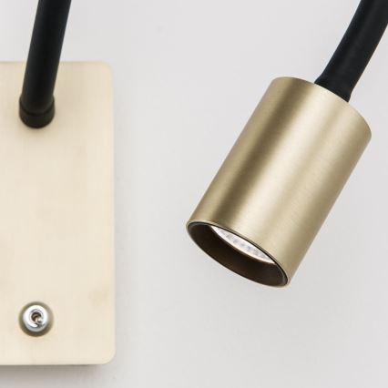 LED Rugalmas fal kislámp KURT LED/5W/230V arany