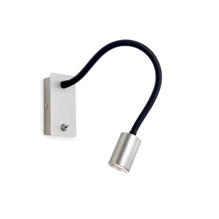 LED Rugalmas kicsi fal lámpa KURT LED/5W/230V ezüst