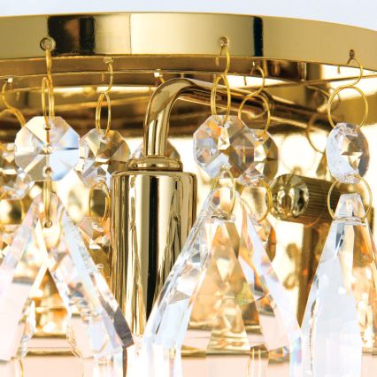 Fali kristály lámpa CELESTE 2xG9/40W/230V arany