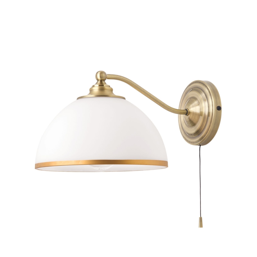 Fali lámpa OLD LAMP 1xE27/40W/230V fehér/réz