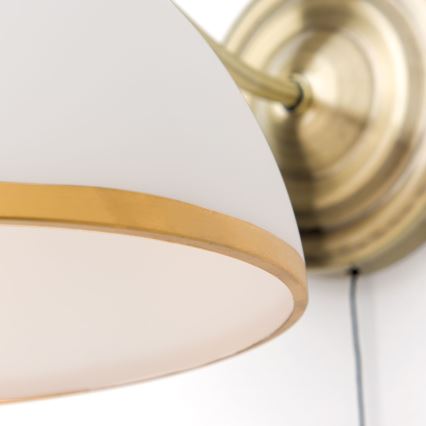 Fali lámpa OLD LAMP 1xE27/40W/230V fehér/réz