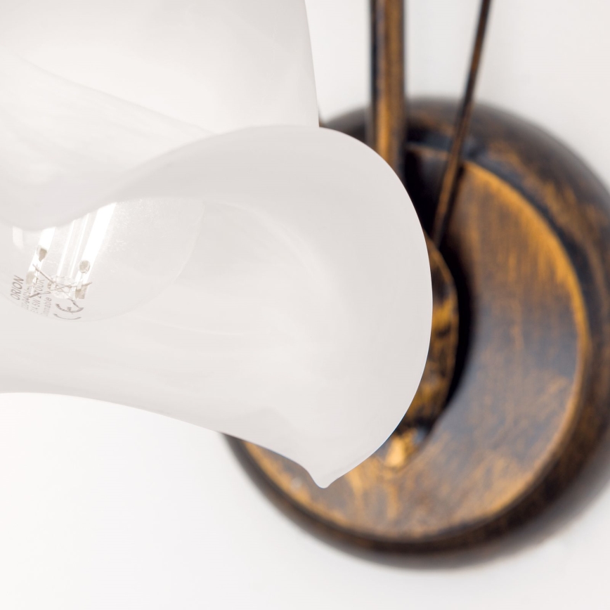 Fali lámpa SISI 1xE14/40W/230V bronz/patinás