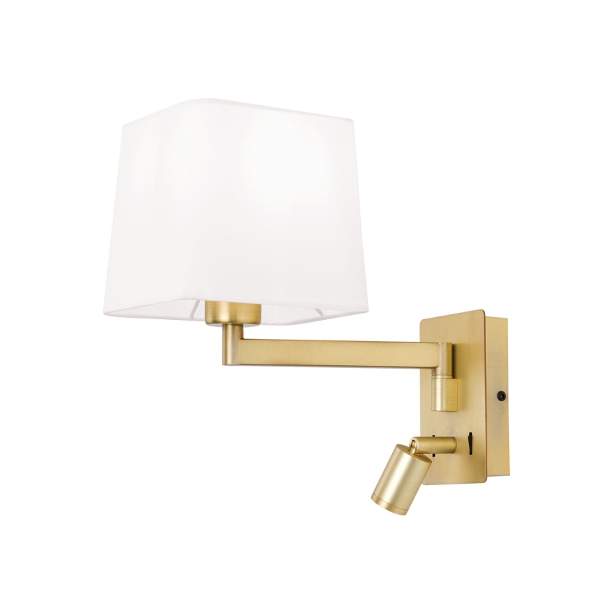LED Fali lámpa CARLTON 1xE27/40W/230V + LED/3W fehér/arany