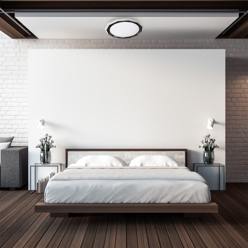 LED Dimmeres mennyezeti lámpa OSCAR LED/45W/230V 3000-6000K fekete + távirányító