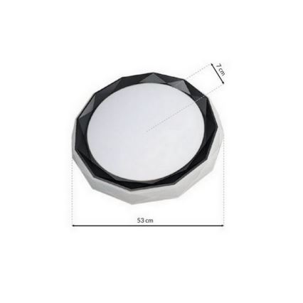 LED Dimmeres mennyezeti lámpa OSCAR LED/45W/230V 3000-6000K fekete + távirányító