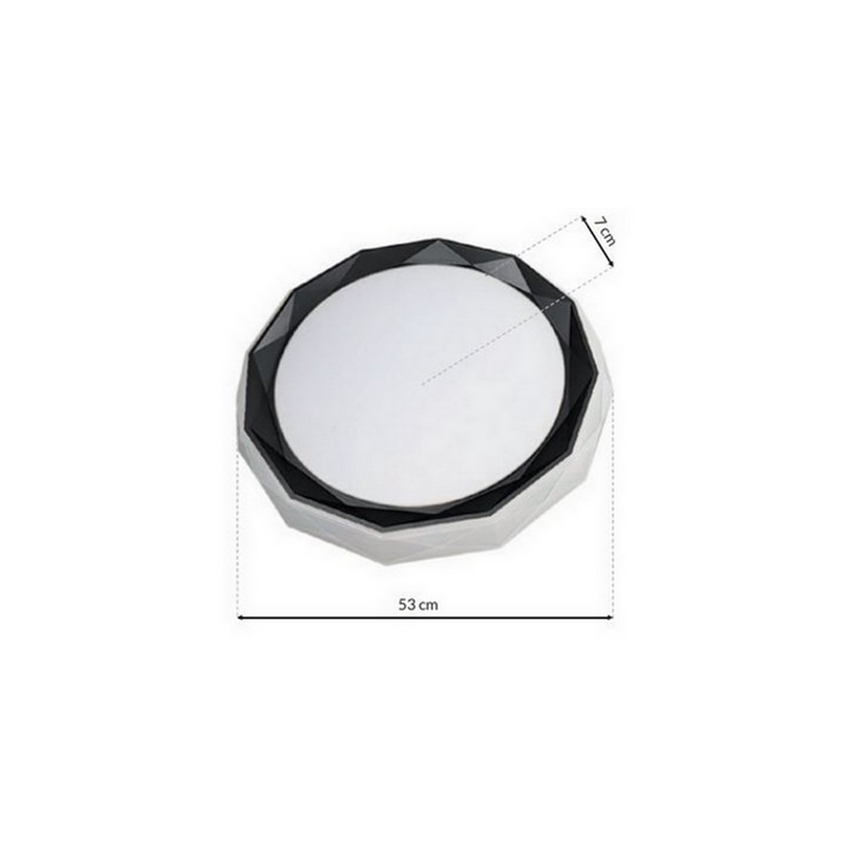 LED Dimmeres mennyezeti lámpa OSCAR LED/45W/230V 3000-6000K fekete + távirányító
